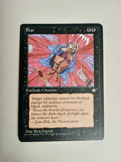 CARTA MAGIC MTG ENG 1995 FEAR - Image 1