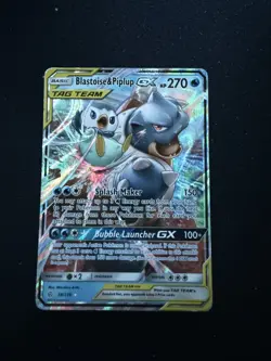 Pokemon TCG Blastoise & Piplup GX Tag Team Cosmic Eclipse 38/236 - Image 2