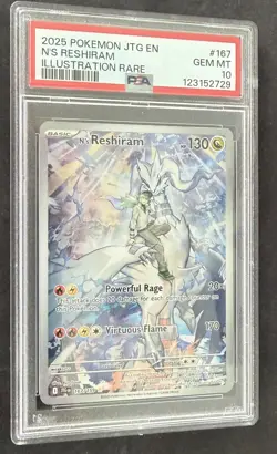 N's Reshiram 167/159 Illustration Rare Jtg En-journey Together Pokemon PSA 10 - Image 1
