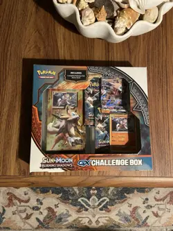 SEALED Pokemon Lycanroc Sun and Moon Burning Shadows GX Challenge Box - Image 1