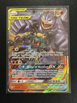 Marshadow & Machamp GX Tag Team Unbroken Bonds 2019 Sun And Moon Pokemon LP- - Image 1