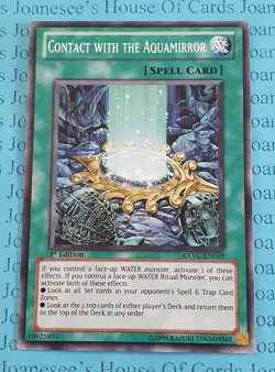 Contact with the Aquamirror EXVC-EN059 Common Yu-Gi-Oh Card 1st Edition New - Image 1