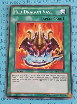 Red Dragon Vase EXVC-EN046 Common Yu-Gi-Oh Card 1st Edition New - Image 1