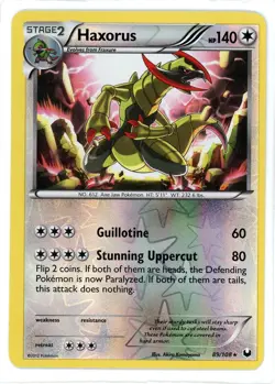 Haxorus Reverse Holo 89/108 Dark Explorers Pokemon Card - Image 1