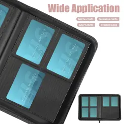 Card Binder 4 Pocket with Zipper, 288 Pockets Trading Card Holder Book, Premi - Image 4