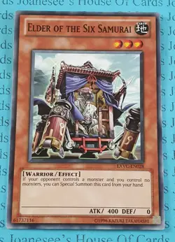 Elder of the Six Samurai EXVC-EN028 Common Yu-Gi-Oh Card English (U) New - Image 1