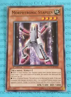 Morphtronic Staplen EXVC-EN011 Common Yu-Gi-Oh Card English 1st Edition New - Image 1