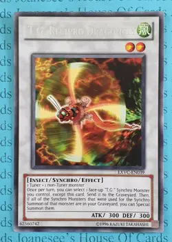 T.G. Recipro Dragonfly EXVC-EN039 Silver Rare Yu-Gi-Oh Card (U) New - Image 1