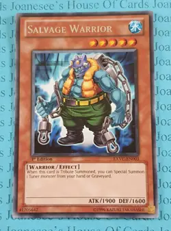 Salvage Warrior EXVC-EN003 Silver Rare Yu-Gi-Oh Card 1st Edition New - Image 1
