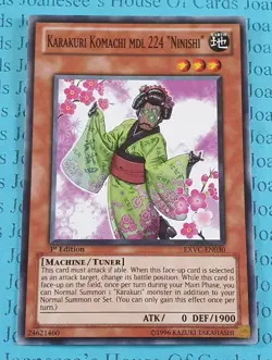 Karakuri Komachi mdl 224 "Ninishi" EXVC-EN030 Yu-Gi-Oh Card 1st Edition New - Image 1