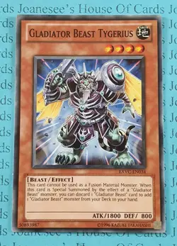 Gladiator Beast Tygerius EXVC-EN034 Common Yu-Gi-Oh Card (U) New - Image 1