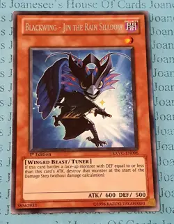 Blackwing - Jin the Rain Shadow EXVC-EN096 Silver Rare Yu-Gi-Oh Card 1st Edition - Image 1