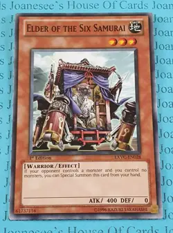 Elder of the Six Samurai EXVC-EN028 Common Yu-Gi-Oh Card English 1st Edition New - Image 1
