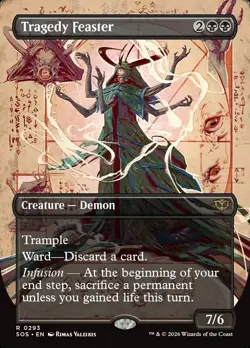 Tragedy Feaster X1 BORDERLESS FOIL-NM/M- Secrets of Strixhaven - Image 1