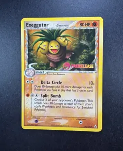2006 Pokemon Ex Exeggutor 41/110 PRERELEASE STAMPED Non-Holo - Image 1