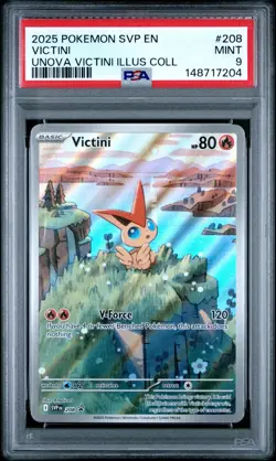 2025 POKEMON SVP VICTINI ILLUSTRATION PROMO 208 VICTINI - PSA 9 - MINT - Image 1