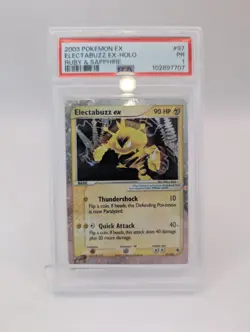 PSA 1 Electabuzz EX Holo Foil #97 Ruby & Sapphire 2003 Pokemon E Reader PR - Image 1