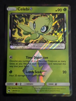 Celebi Prism Star 19/214 -Pokemon Lost Thunder LP - Image 1