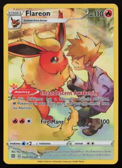 Flareon TG01/TG30 Holo Brilliant Stars Trainer Gallery Pokemon NM - Image 1