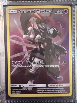 Pokemon TCG Armored Mewtwo Holo Rare Black Star Promo Card SM228 - Image 1