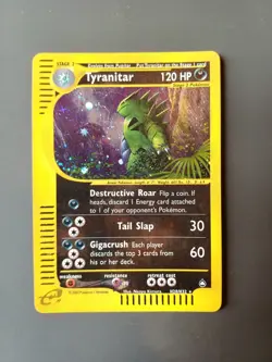 Pokemon EN NM Tyranitar Regular Holo Aquapolis H28/H32 N Gengar Skyridge Crystal - Image 1