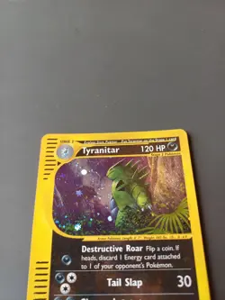 Pokemon EN NM Tyranitar Regular Holo Aquapolis H28/H32 N Gengar Skyridge Crystal - Image 3