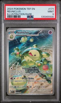 2024 Pokemon Temporal Forces Reuniclus Illustration Rare #171/162 Mint PSA 9 - Image 1