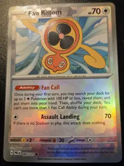 Fan Rotom 085/131 Poke Ball Holo Common Prismatic Evolutions Pokemon TCG - Image 1