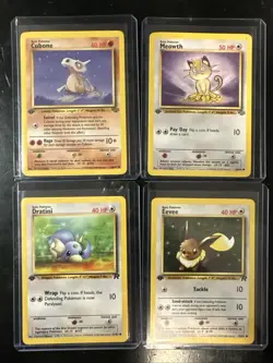 Pokemon WOTC First Edition Lot - Cubone, Eevee, Dratini, Meowth - Image 1