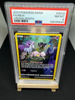 Pokemon Mew GG10/GG70 Crown Zenith Graded Slab - PSA 8 - Image 1