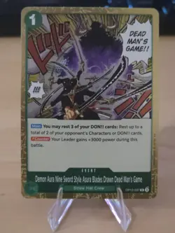 One Piece CG 4 Demon Aura Nine Sword Style OP12-037 Legacy of the Master Rare! - Image 1