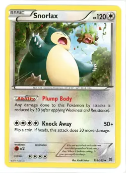 Snorlax 118/162 BREAKthrough Pokemon Card - Image 1