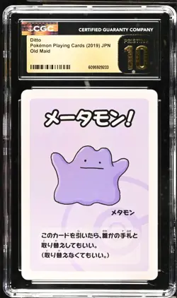 CGC Pristine 10 - Ditto Old Maid Japanese 2019 Pokemon Promo Playing Card - Image 1