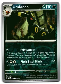 Umbreon 059/131 - Prismatic Evolutions Rare Pokemon TCG Reverse Holo - LP Card - Image 1