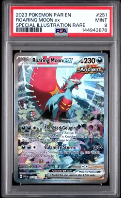 Roaring Moon EX 251/182 Special Illustration Rare Pokemon PSA 9 *876 - Image 1