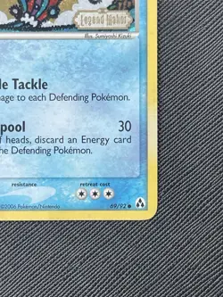 WAILMER Legend Maker POKEMON 2006 Holo Foil Stamped Trading Card 69/92 TCG - Image 4