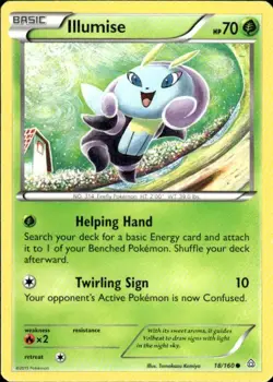 Vintage Wotc Pokemon Illumise XY - Primal Clash 18/160 Komiya LP - Image 1