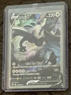 Pokemon Lugia V Ultra Rare Full Art Holo 186/195 Silver Tempest 220 HP Aero Dive - Image 1