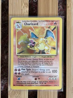 1999 Pokemon Base Set Charizard 4/102 Holo Rare - MP/LP - Authentic WOTC - Image 1