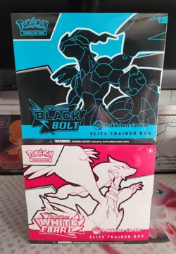 Black Bolt & White Flare Pokemon Center ETB's - NEW/SEALED! - Image 1