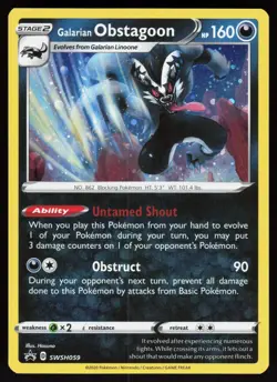 Galarian Obstagoon SWSH059 Holo Promo Sword & Shield Promo Pokemon Near Mint - Image 1