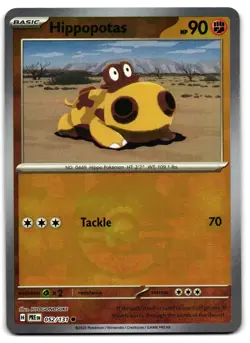 Hippopotas 052/131 - Poke Ball Reverse Prismatic Evolutions Pokemon TCG - M/LP - Image 1