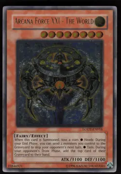 Arcana Force XXI - The World LODT-EN016 Ultimate Rare TWED ENHANCED YU-GI-OH - Image 1