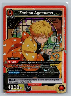 Union Arena Demon Slayer #UE05BT/KMY-1-071 Zenitsu Agatsuma FOIL - Image 1