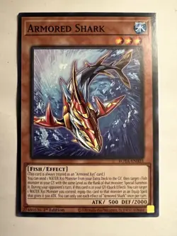 Armored Shark | ROTA-EN003 | Yugioh | 1st Ed | Card Rage Of The Abyss NM - Image 1