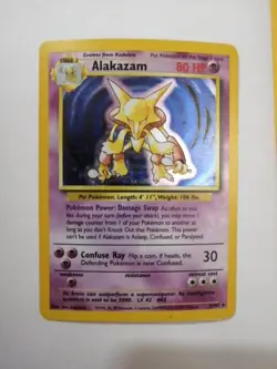 Alakazam - 1/102 - Pokemon Base Set Unlimited Holo Rare Card WOTC MP - Image 1