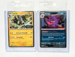 Pokemon Gengar GameStop Promo Card & Best Buy Luxray Promo Card Set In Cardguard - Image 1