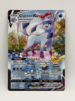 Pokemon Glaceon VMAX Alternate Art 209/203 SWSH07 Evolving Skies Holo Secret - Image 1