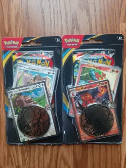 Pokemon Mega Evolutions Phantasmal Flames Coin Pack Greedent & Magcargo Promos - Image 1