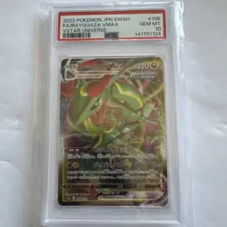 2022 POKEMON JPN SWORD & SHIELD VSTAR UNIVERSE FULL ART/RAYQUAZA VMAX PSA 10 - Image 1